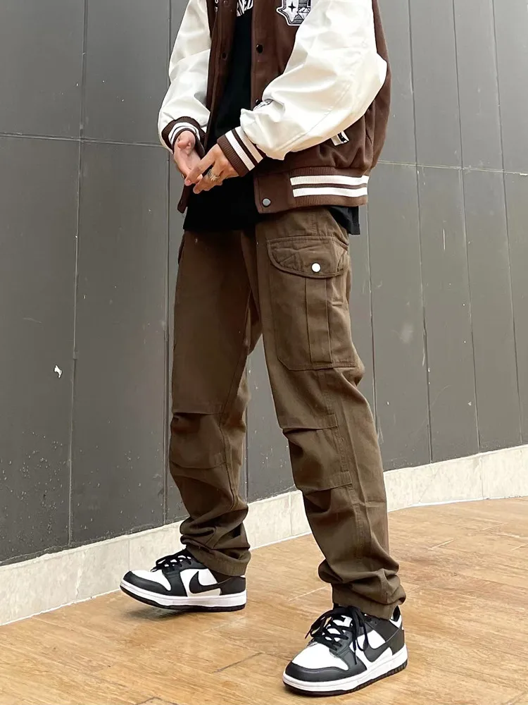 Cargo Pants Brown Jean Vintage Casual Y2k Trendyol Man Men's Fashion Jeans Denim Streetwear Women's Baggy Trousers Clothing