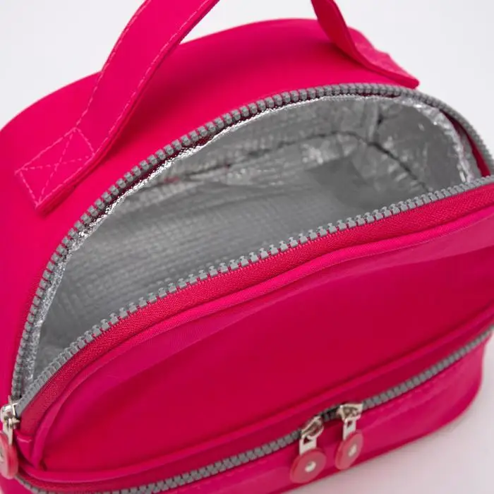 Термосумка 2 отдела на молниях цвет малиновый | Мать и ребенок