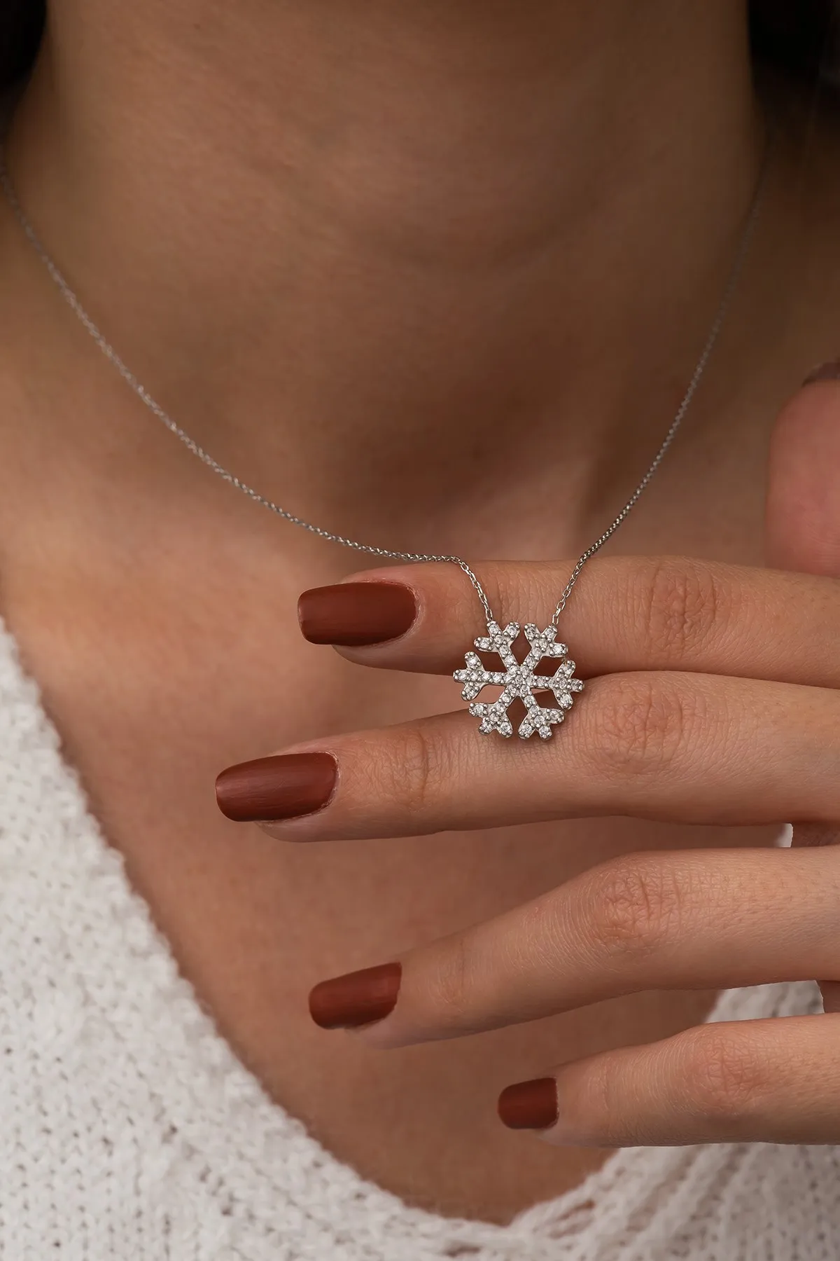 Collier en argent Sterling 925 pour femmes, pendentif de flocon de neige en pierre de Zircon jaune et métal précieux, chaîne élégante de luxe, saison d'été