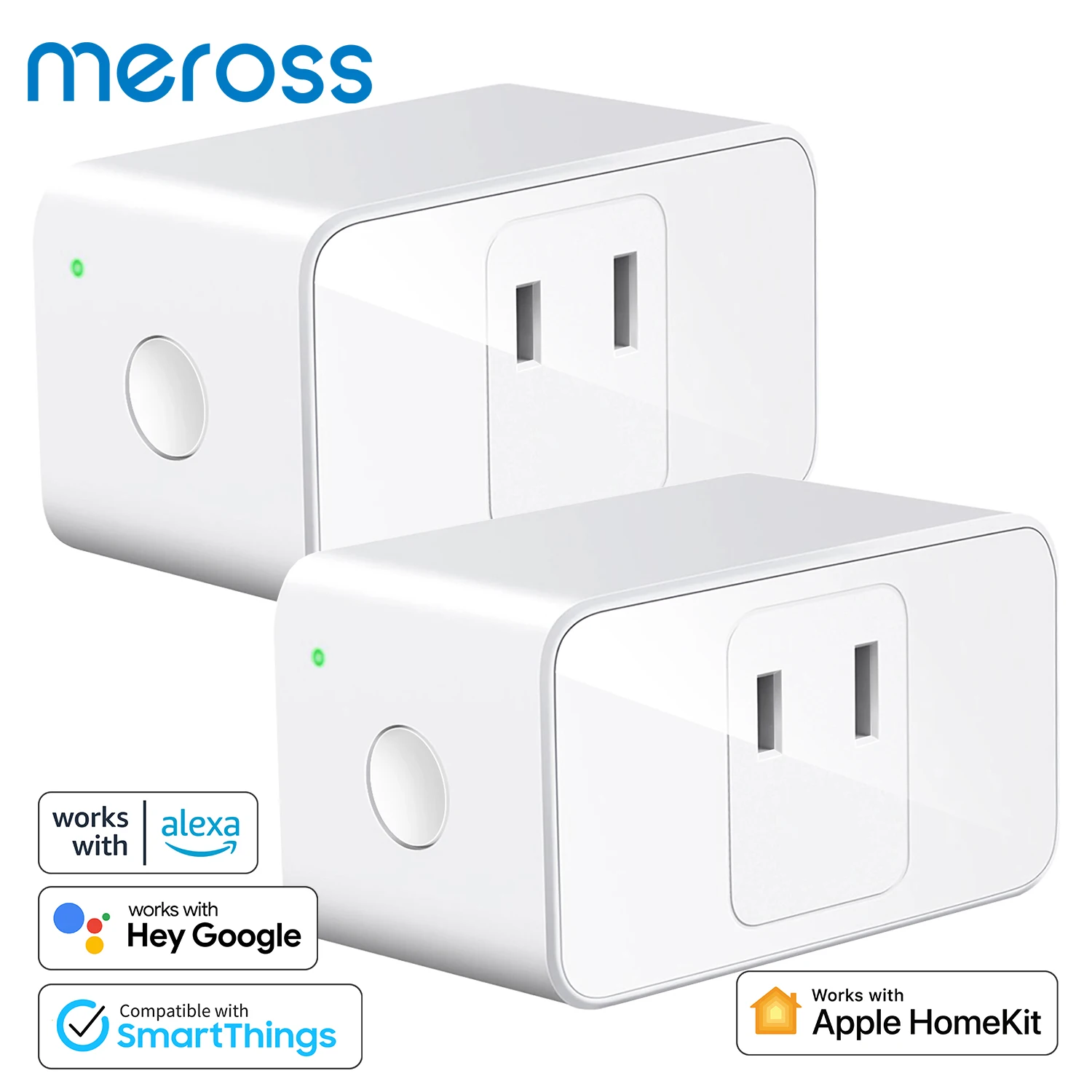 

Meross Smart Wi-Fi Plug Mini JP Socket APP Remote Voice Control Support Apple HomeKit Alexa Google Assistant SmartThings 2 Pack