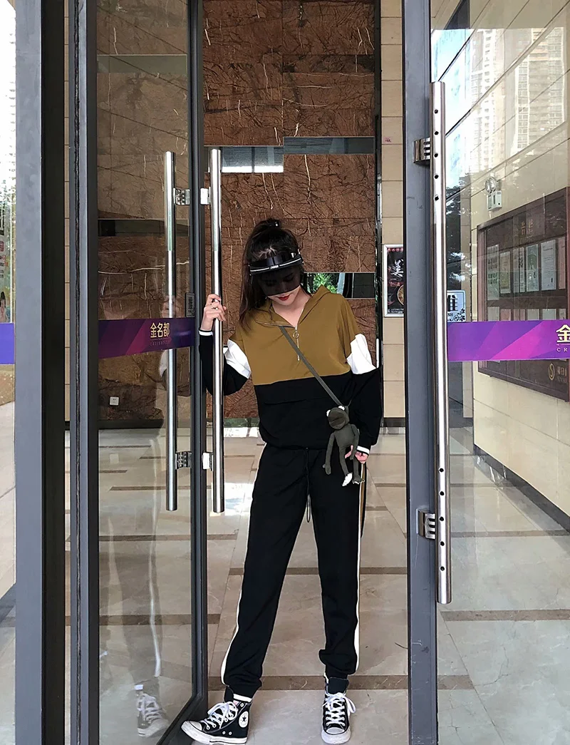 Куртка Obrix + штаны спортивный весенне осенний Женский комплект с капюшоном