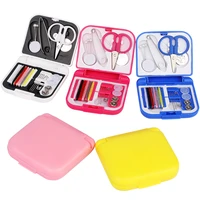 kaobuy 1 set portable household sewing kit box diy embroidery handwork tool needles thread scissor set home supplies accessories