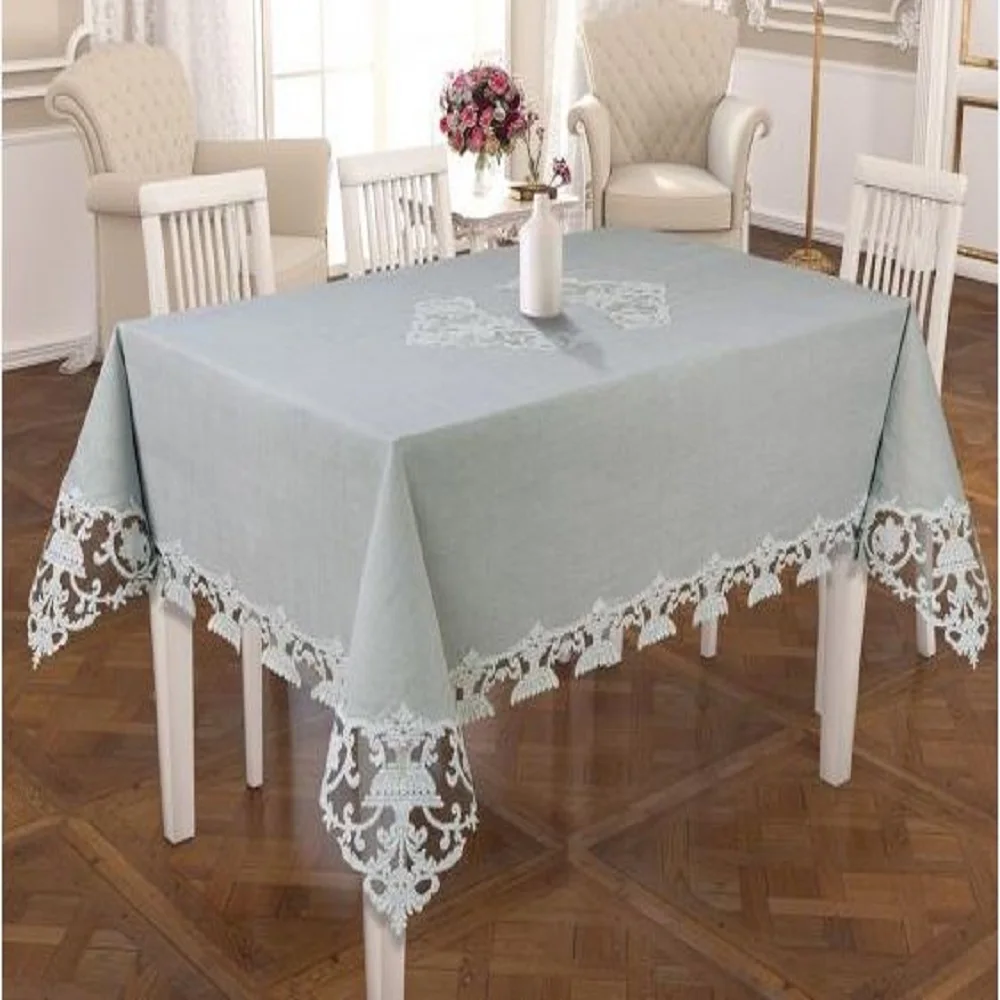 Роскошный Скатерти Сделано в Турции дымчатый вышитые кружевные скатерти
