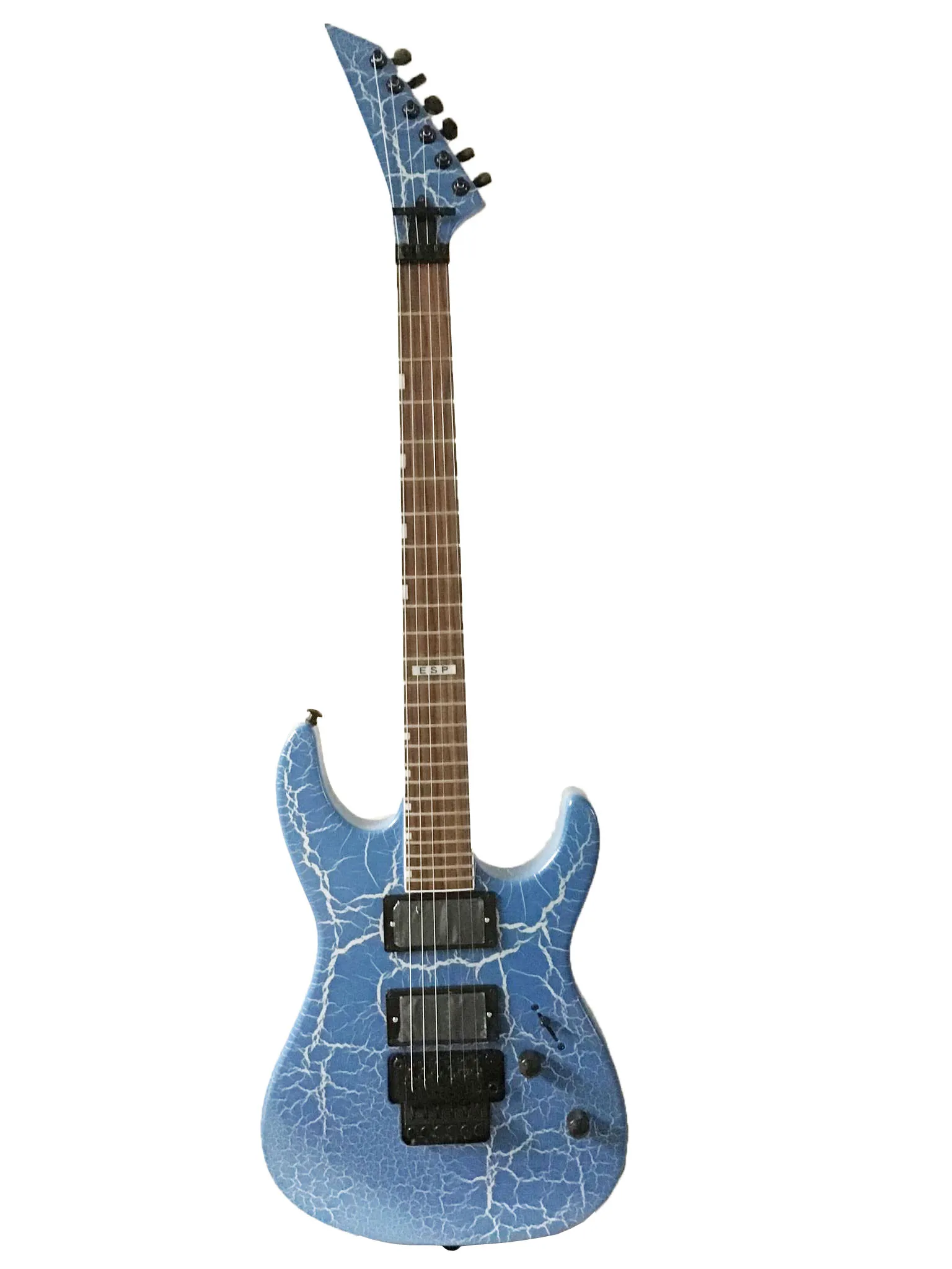 

Высококачественная 6-струнная Роскошная электрическая гитара с эффектом трещин Floyd Rose Специальный корпус из липы