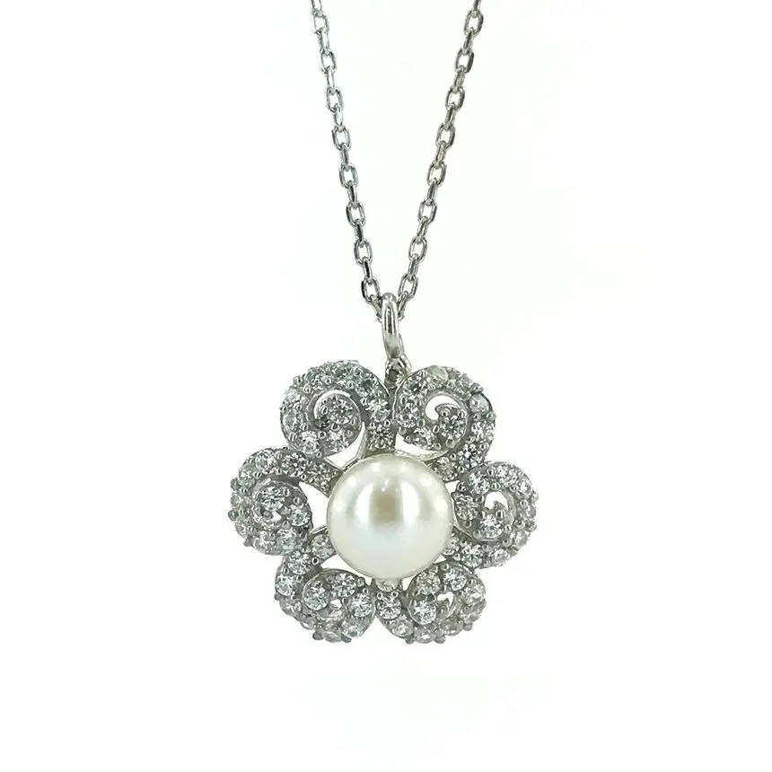 

New Original Pearl Gold Model Silver Necklace