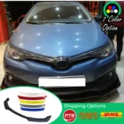 Аксессуары для Toyota Auris, губа переднего бампера автомобиля, 3 шт., черный диффузор, комплект кузова, спойлер