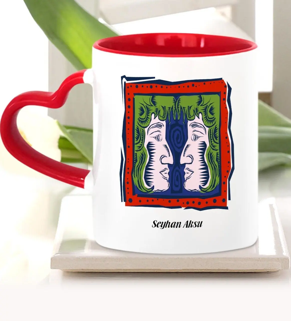 

Персонализированные Близнецы знак чашка в форме сердца чашка (модель 5)