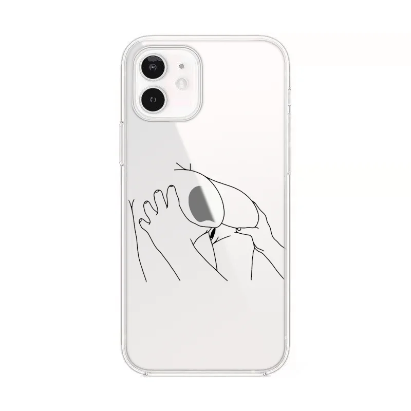 Мягкий силиконовый чехол из ТПУ для iPhone 12 13 Mini 11 Pro X XS MAX 6 7 8 Plus SE XR - купить по