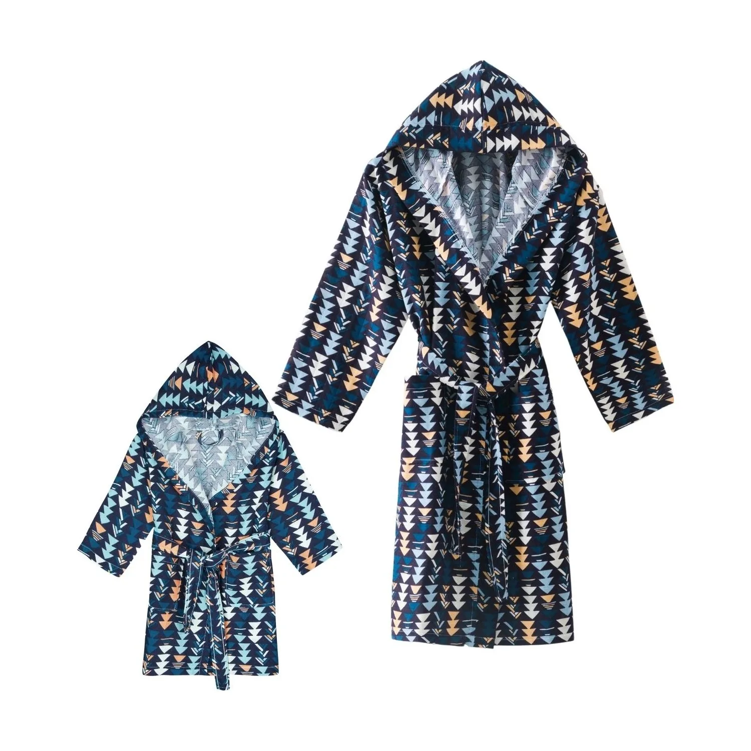 

Банный халат из хлопка Nxau для дома и ванной, для родителей и детей, 2 упаковки