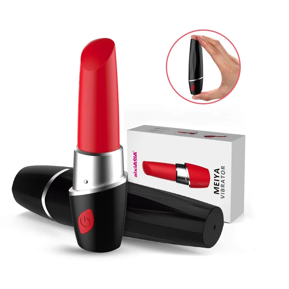 

Women Sex Toy Rechargeable 10 Modes Mini Lipstick Vibe Vagina Stimulator Bullet Vibrator for Clit Nipple Stimulation