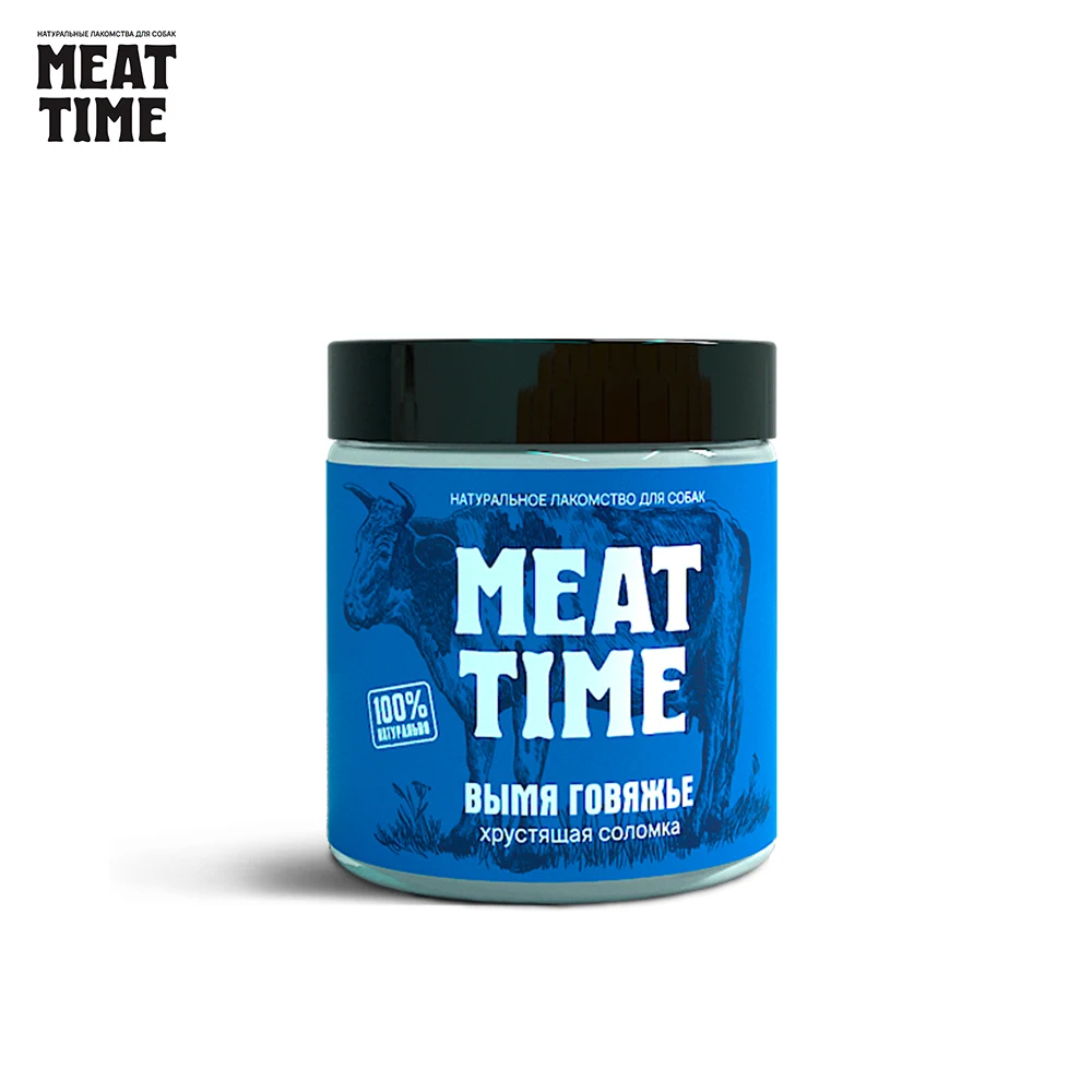 Лакомство MEAT TIME для Собак Вымя говяжье Хрустящая соломка 50г|Лакомства и витамины