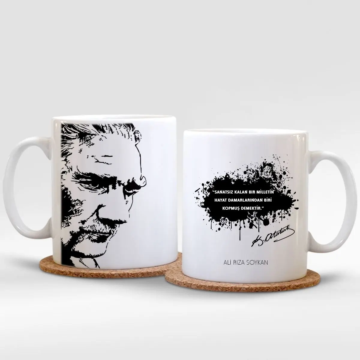 

Персонализированная белая кружка Ataturk-004