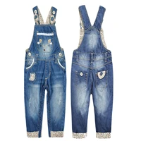 kidscool space spring autumn baby girls easy diaper changing snap legs denim overalls deer embroidered jumpsuit romper
