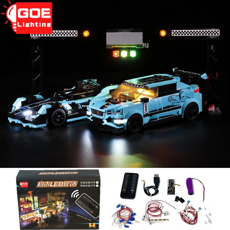 

GOELIGHTING Brand LED Light Up Kit For Lego 76898 For Speed Champions Formula E Racing Blocks Lamp Set Toy(Only Light No Model)