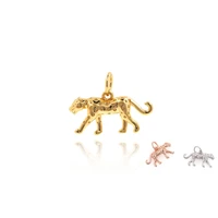 cz cheetah necklace exquisite animal pendant diy jewelry making for men and women 13x17 4x4 2mm