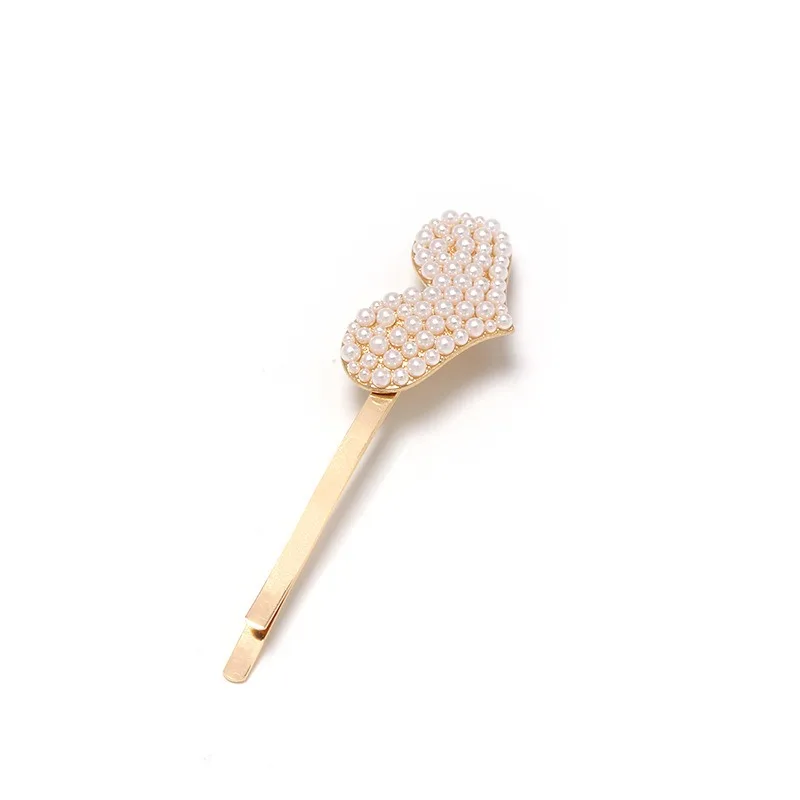 

Fashion Imitiation Pearl Simple Metal Hairpins Geometric Round Heart Shape Hair Clips Hair Accessories beauty styling tools