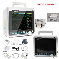 hot contec cms6000 6 parameter medical machine spo2ecgprnibp heart rate patient monitor with etco2 and printer