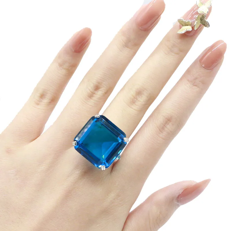 22x22 мм изящные тонкие большие 14 7 г квадратные 22 драгоценные камни искусственный