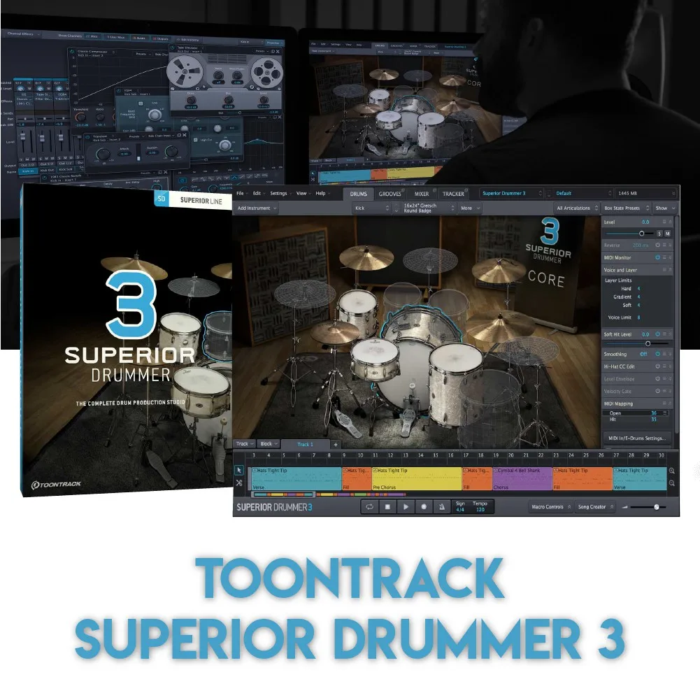 

SUPERIOR DRUMMER 3 - TOONTRACK (WINDOWS 64BIT VSTi)