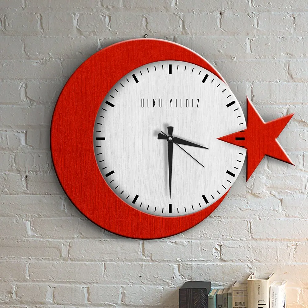 

Personalized the Moon the stars Wooden Wall Clock-2