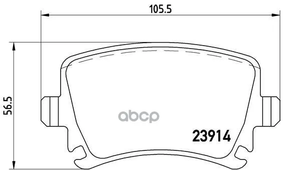 Колодки тормозные дисковые задние AUDI A3 (8P1) 05/03-12/13 / Sportback (8PA) 09/04-12/15 A4 Convertible (8H7 B6 |