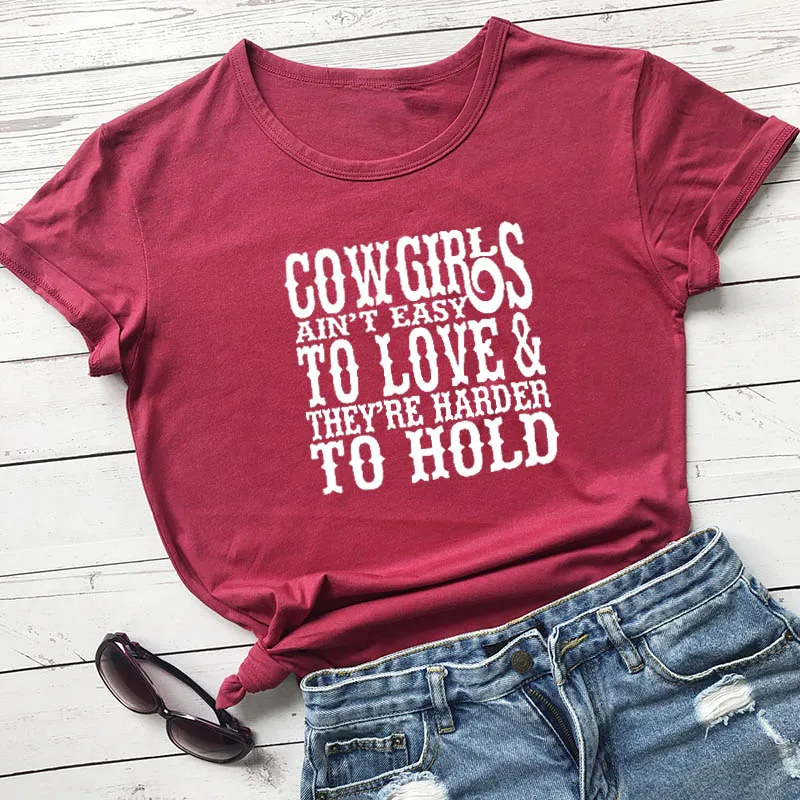 Cowgirls не просто любить их труднее держать напечатанные Новое поступление Женская