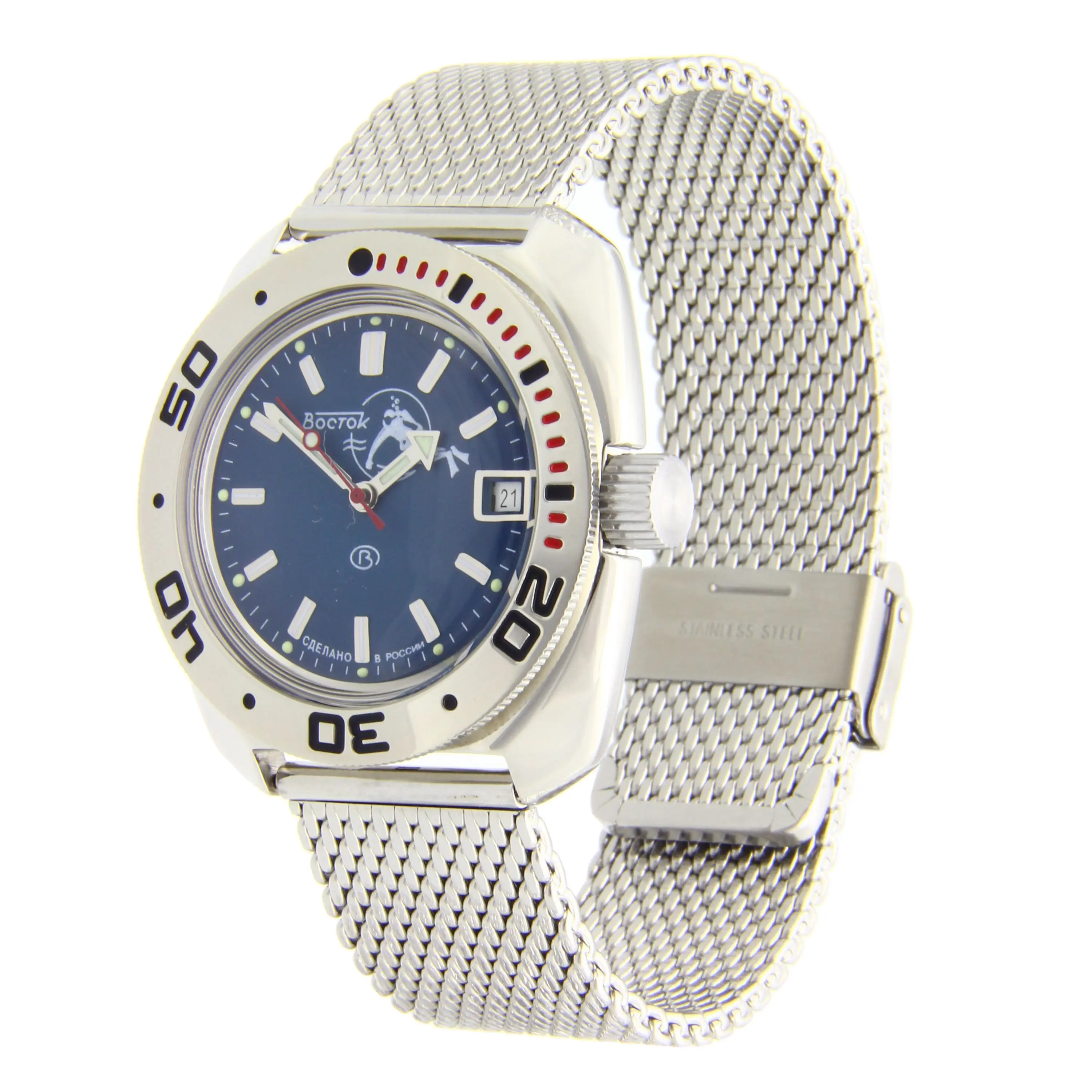 Наручные часы Vostok Amphibian #710059 с автозаводом 200WR|Мужские механические часы| |