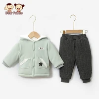 baby clothes set winter warm thick fashion long sleeve pants suit with cap newborn boys girls costumes childrens infant outfits