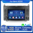 4 + 64 Android 10 Автомобильный мультимедийный видеоплеер для Mercedes Benz B200 A B класс W169 W245 GPS сенсорный экран с кнопками BT WIFI