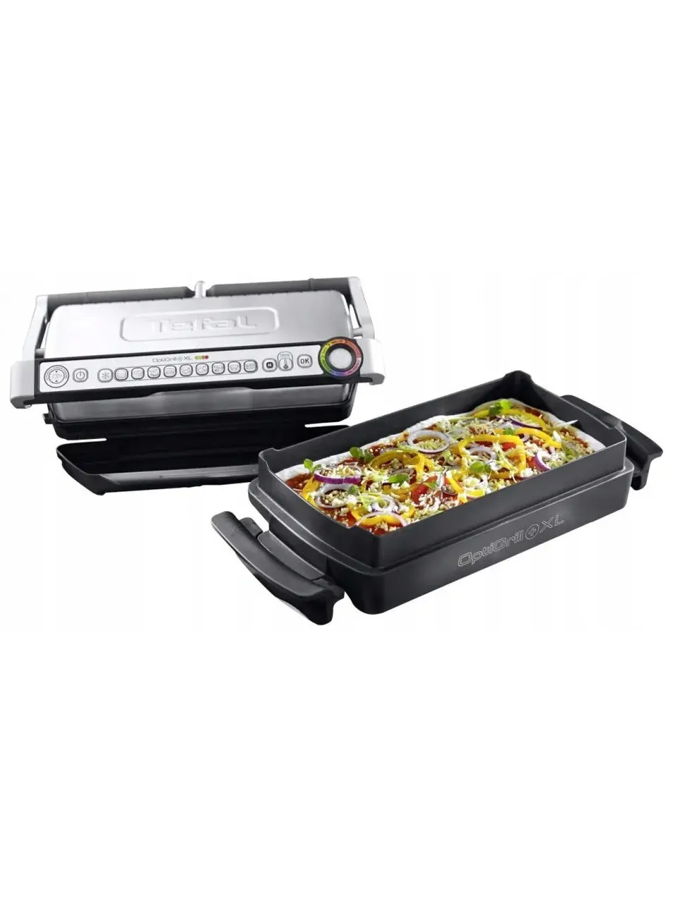 Электрогриль Tefal GC724D12 OptiGrill+ XL с насадкой противнем / SNACKING BAKING Гриль GC724 (TS