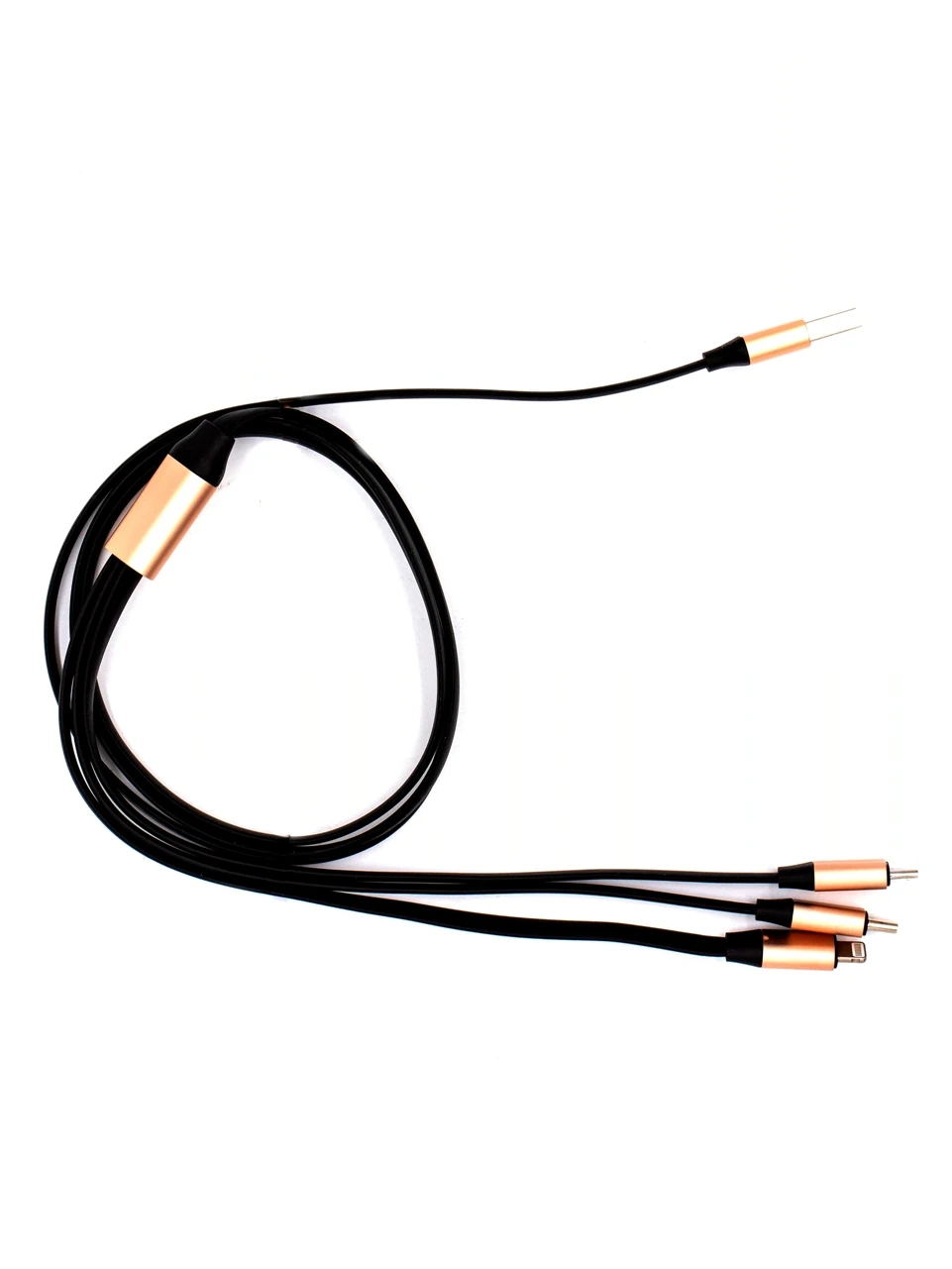 Кабель 3 в 1 с разъемом Micro USB Type-C 8-pin Lightning для быстрой зарядки iPhone Xiaomi Huawei Samsung Mobylos