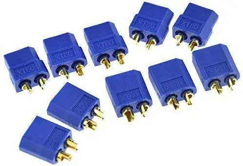 5 пар XT60 Мужской Женский Штепсель пули для RC Lipo батареи (цвет синий)|Детали и