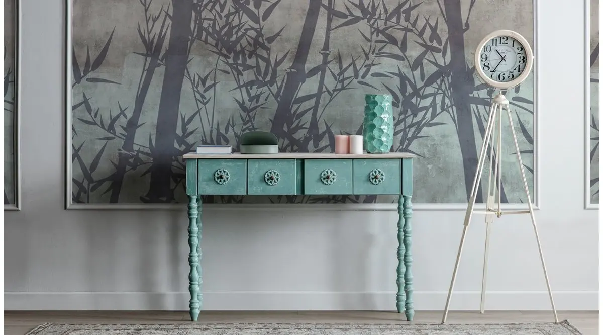 

Salt buffet 4 drawers turquoise