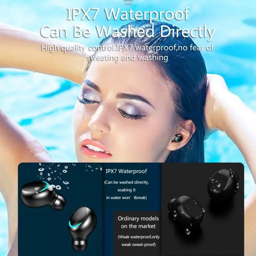 

F9-5 TWS Wireless Earphones Touch Control Bluetooth 5.0 Headphone Earbuds Sports Waterproof Handsfree Headset With Microphone