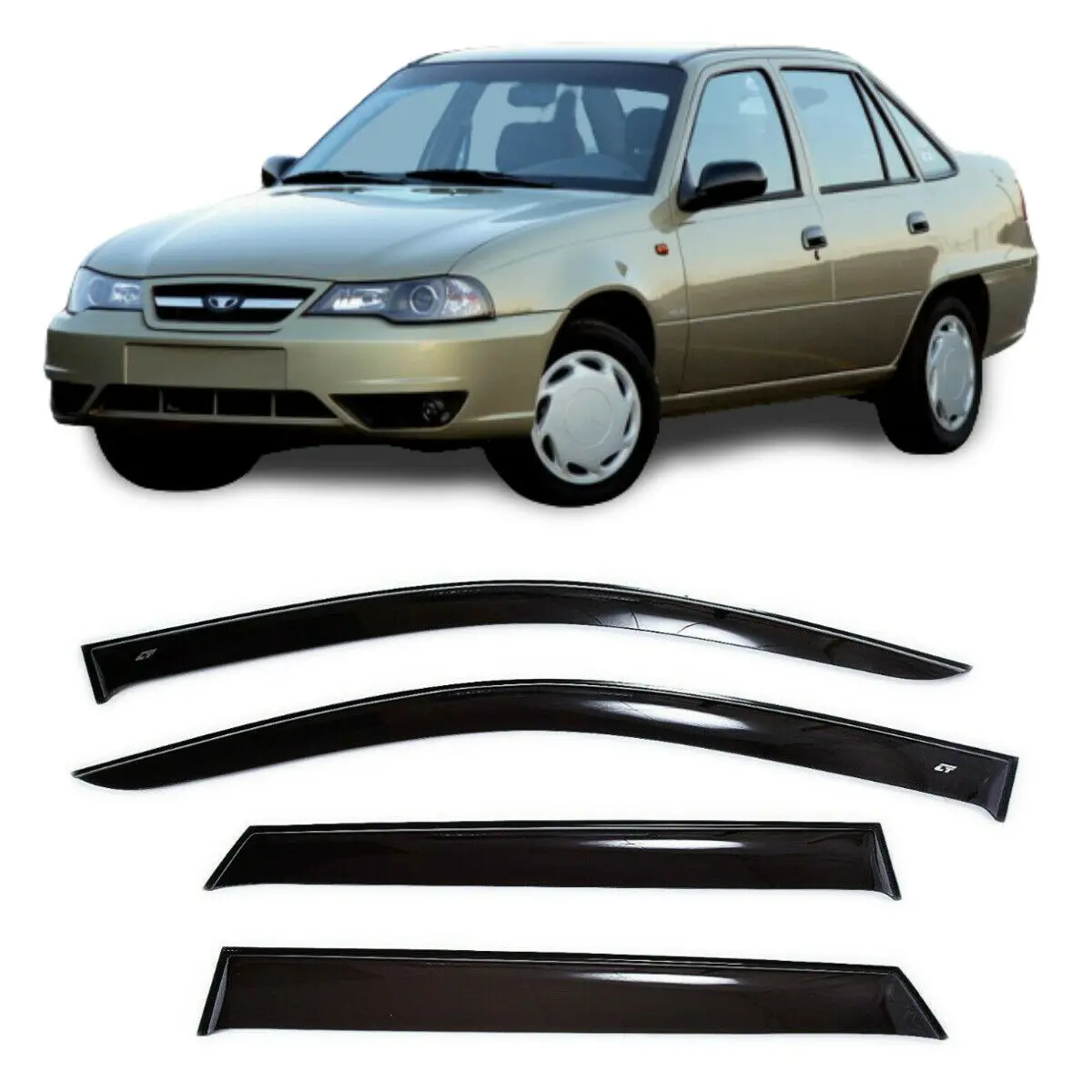 Дефлекторы окон Cobra Tuning D10295 на авто Daewoo Nexia l Sd Sedan 1995 2016 4 шт./комп. ветровики от