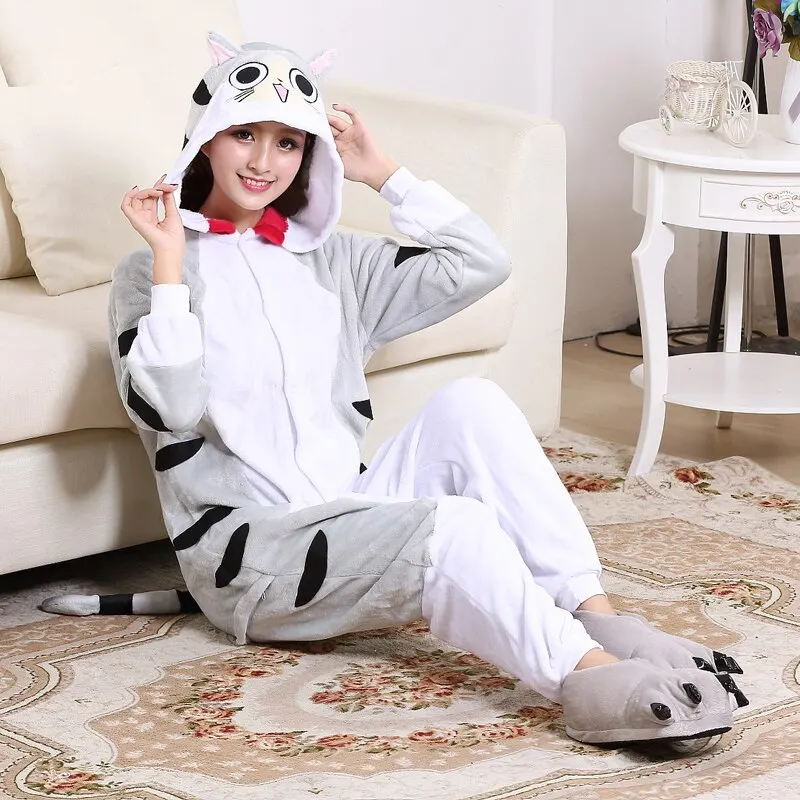 Кигуруми Кот Чии серый пижама костюм Тигр Тигра Kigurumi косплей Пикачу |