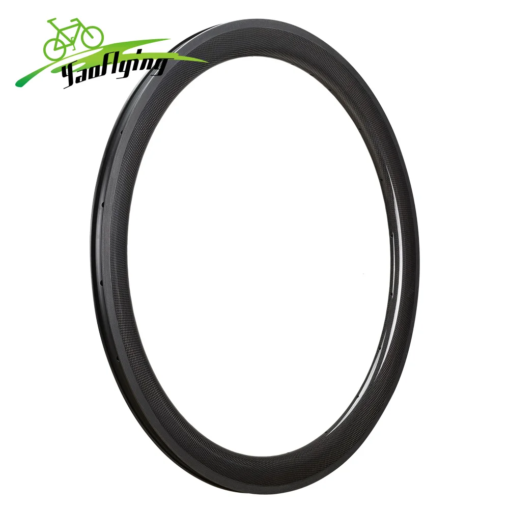 Беструбчатые карбоновые диски для дорожного велосипеда 700C с ободком высотой 50 мм