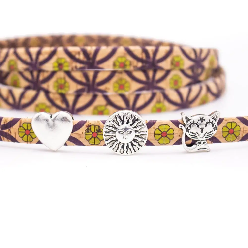 10 метров мм плоский цветной печатный пробковый шнур | Украшения и аксессуары