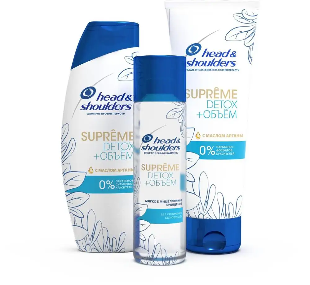 Шампунь против перхоти Head & Shoulders Supreme Detox+Объём 300 мл |