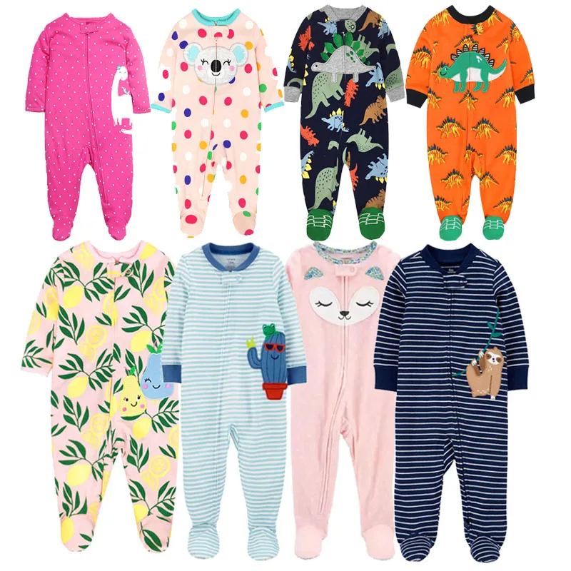 

2022 Baby Clothes Zipper Cotton Cover All Newborn Boys Jumpsuit New Born Bebe items girls outfit 0-12m dinosaur rompers lion fox