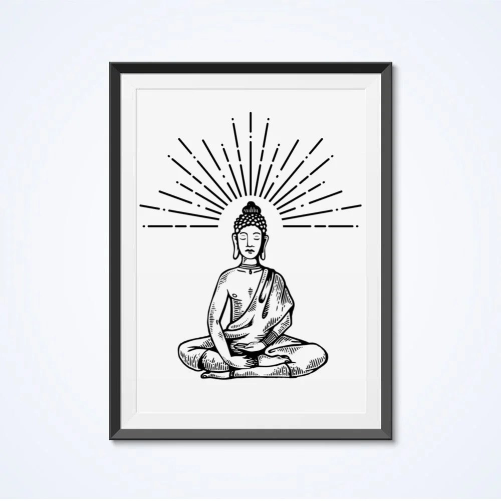 

Newly Designed Meditating Buddha Relaxation Wall Decor Buddhism can choose with over 20+ different colors A0024