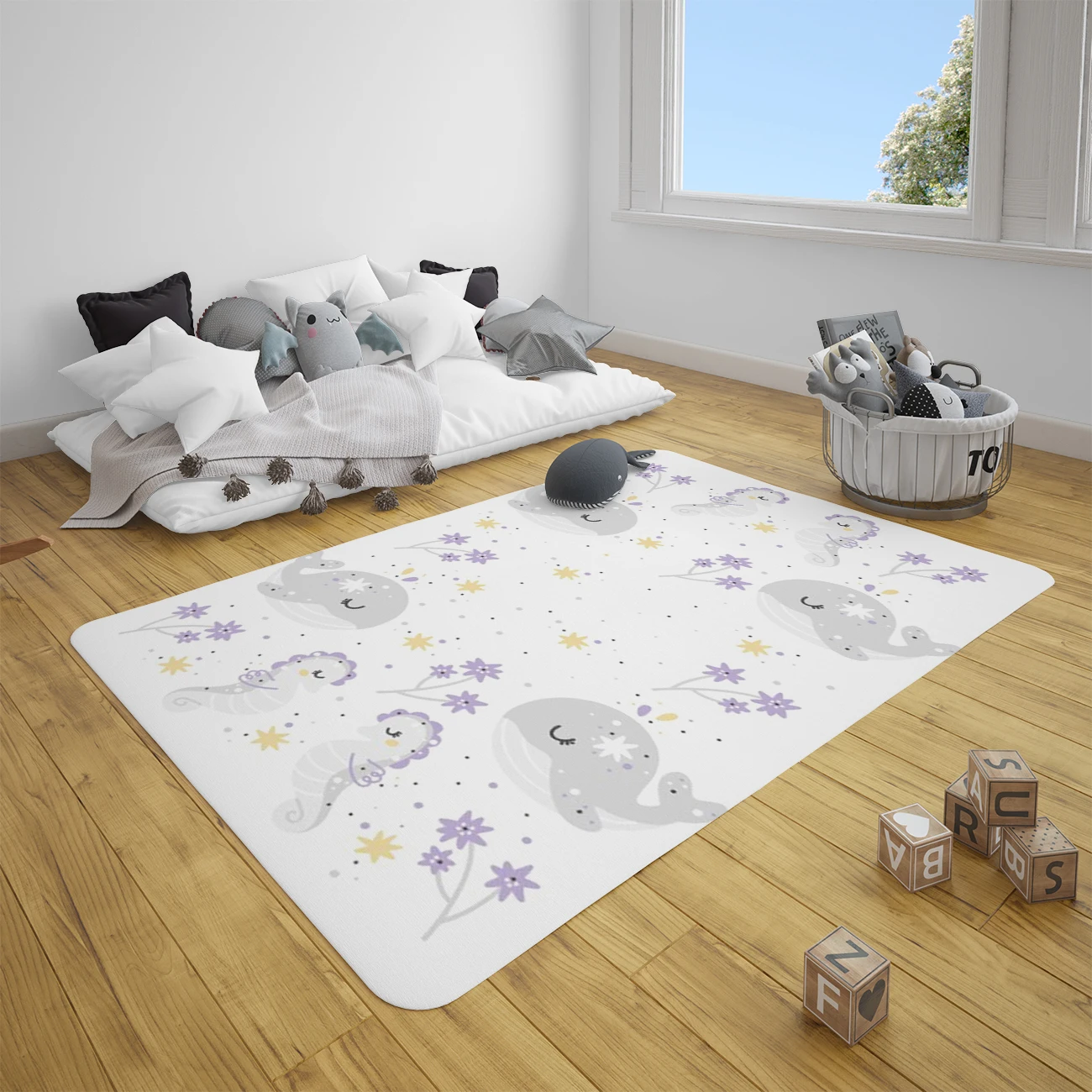 Ковер для детской комнаты нескользящий напольный коврик модель 2021 дюйма яркий