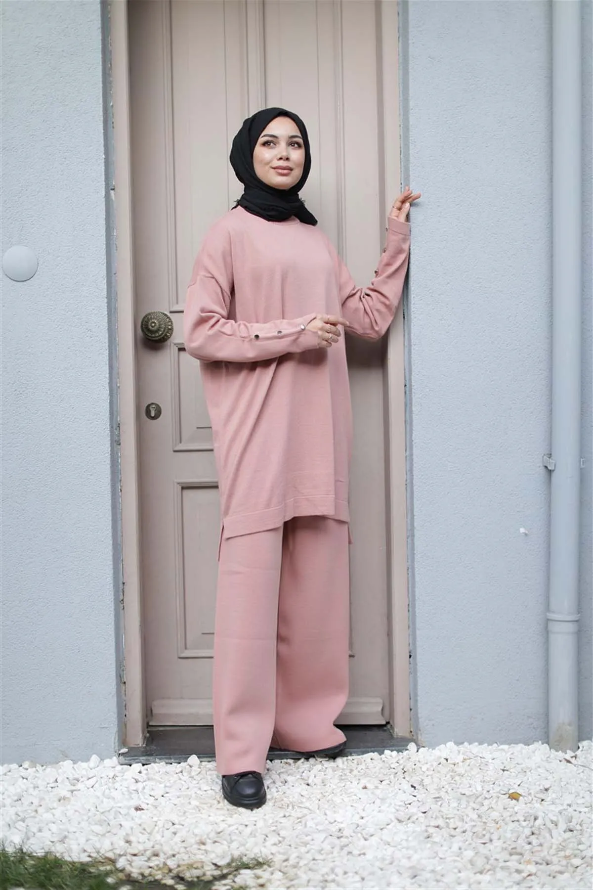 

Butik Melike Women's Buttoned Sleeves Suit New Arrival hijab abaya muslim fashion set islamic clothing prayergarment Turkey