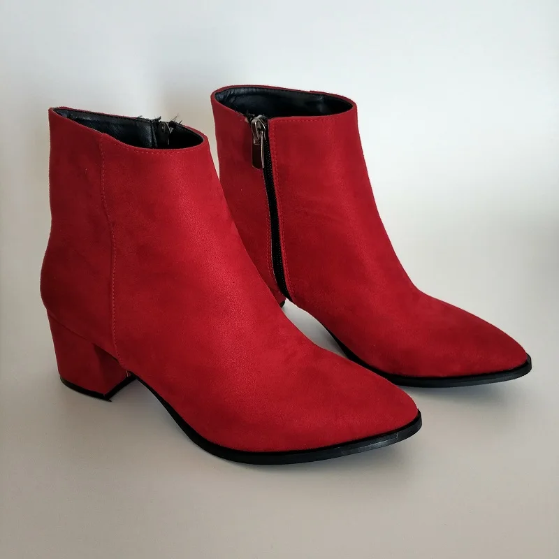 Tuwoshoes/ботинки с острым носком Цвет Красный | Обувь