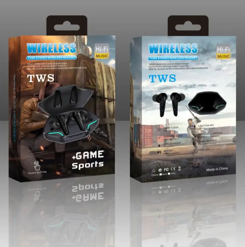 

TWS Gaming In-ear Headphones Lighting Effects Gamer Bluetooth Headset Low Latency Hifi Music Sprot Earphones