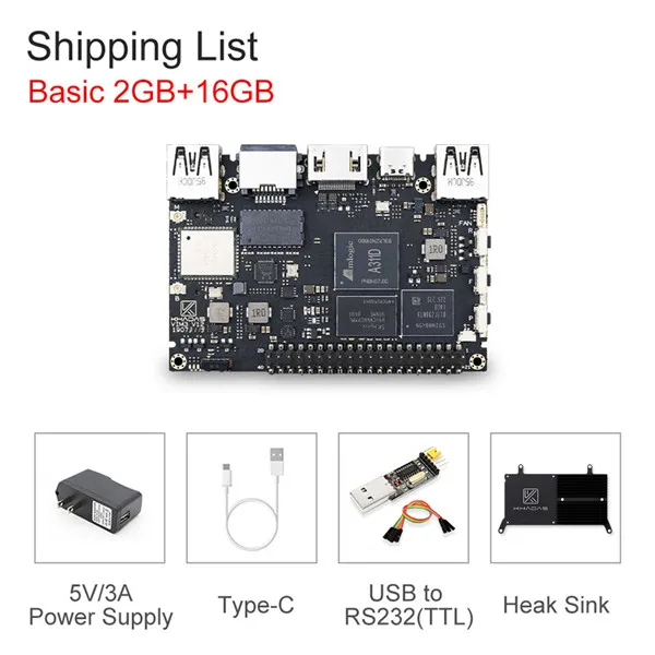 Khadas VIM3 одноплатный компьютер Amlogic A311D с 5,0 топами NPU AI tensorflow x4 Cortex-A73 x2 A53 ядрами SBC android linux