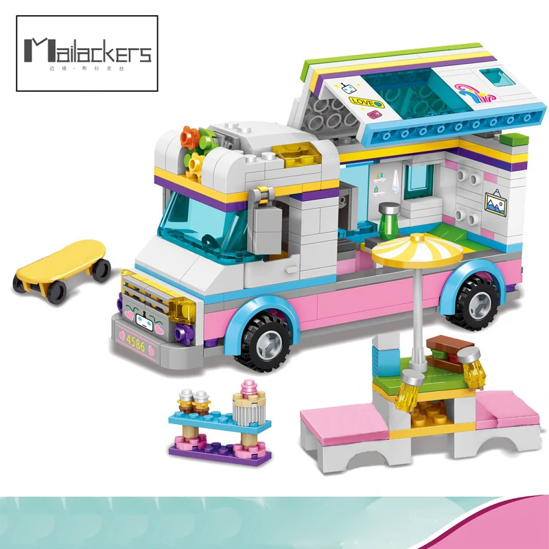 

Girl Picnic RV Model Building Blocks Friends Children Toys Bricks Blocks for Kids Figures Construction Block Christmas Gifts Boy