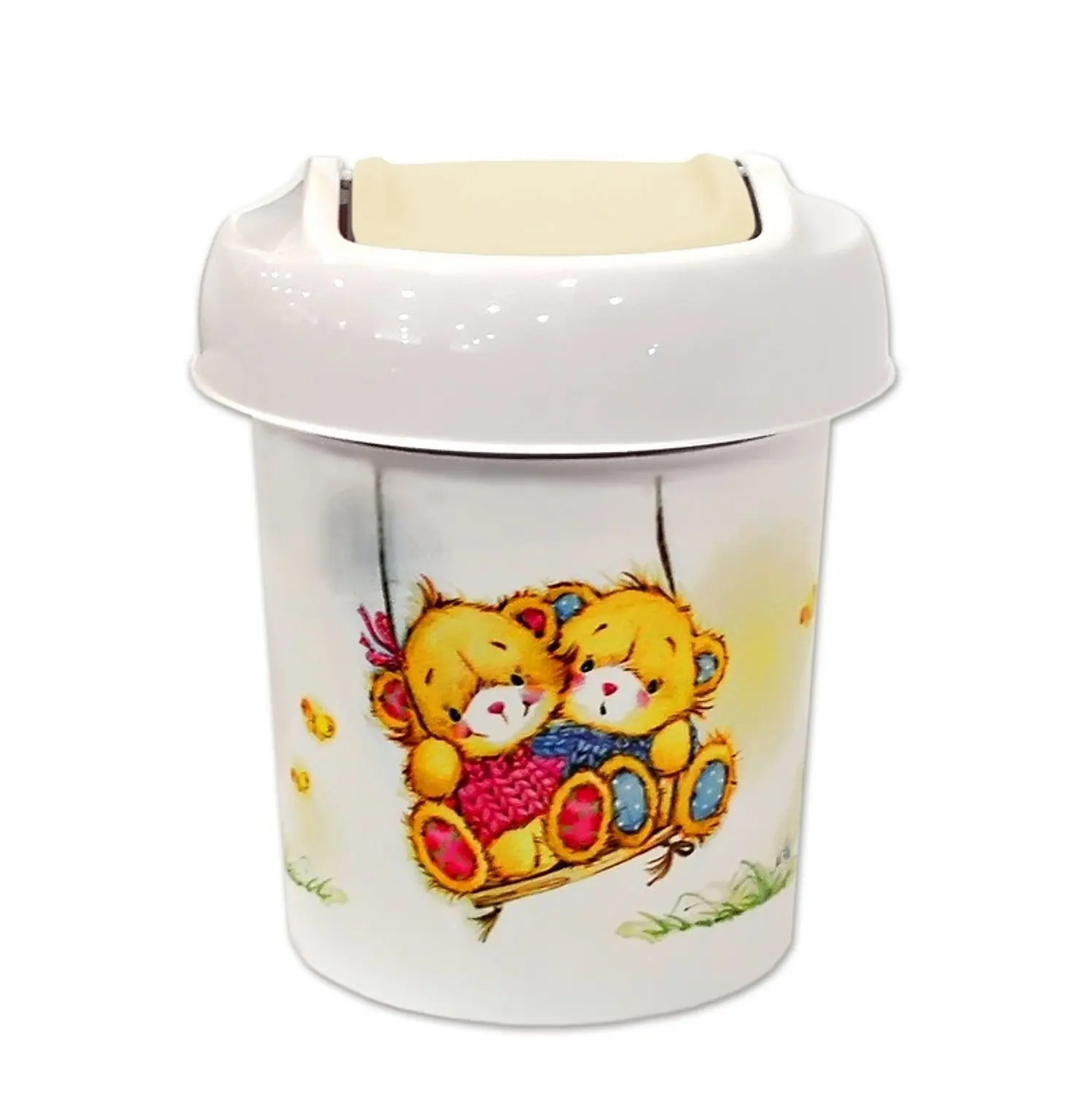 Корзина для мусора Little Angel круглая 1 л Bears | Дом и сад