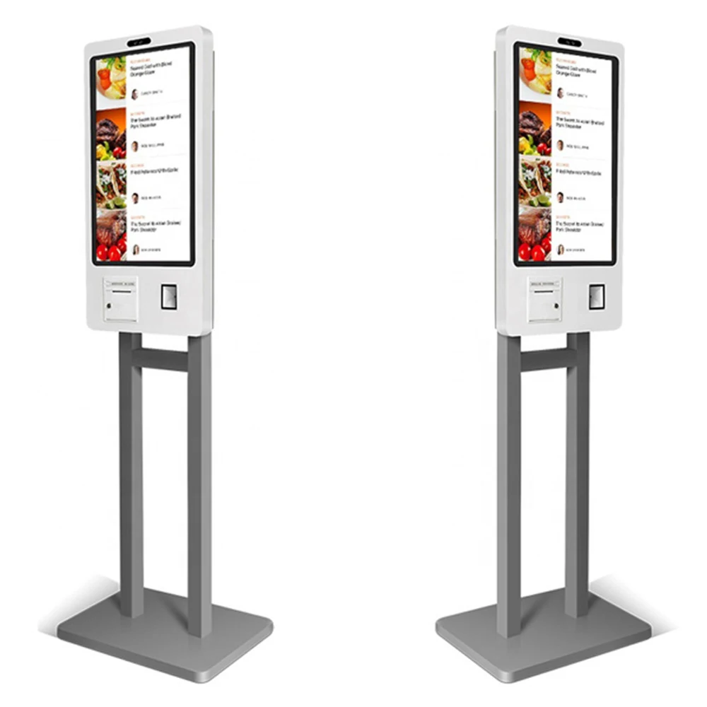 32-дюймовый стоячий киоск для самостоятельного заказа с 80 мм терминальным