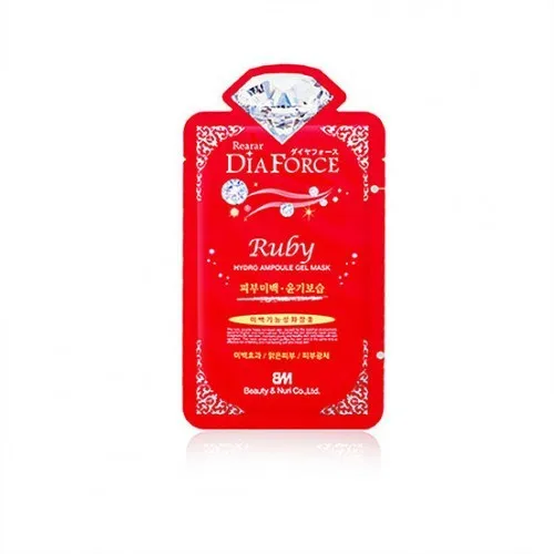Гидрогелевая маска для лица с рубиновой пудрой Rearar Dia Force Ruby Hydro Ampoule Gel Mask 28 гр |